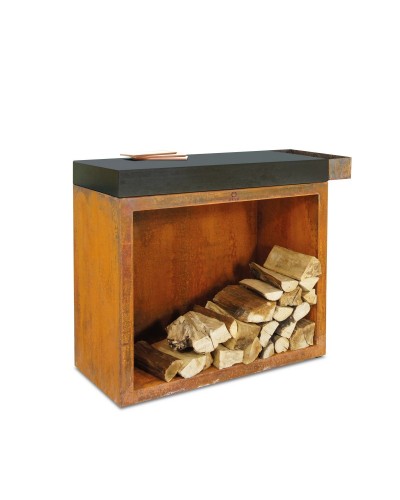 MESA DE CORTE CERÁMICA ALMACENAJE 90 OFYR BUTCHER BLOCK CORTEN