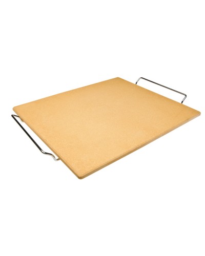 PIEDRA PARA PIZZA RECTANGULAR 38x30cm CON SOPORTE