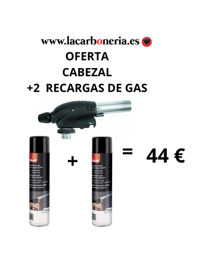 Oferta Cabezal de gas Ibili + 2 recarga de gas