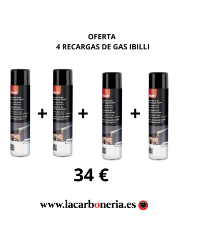 Oferta 4 recarga de gas Ibili