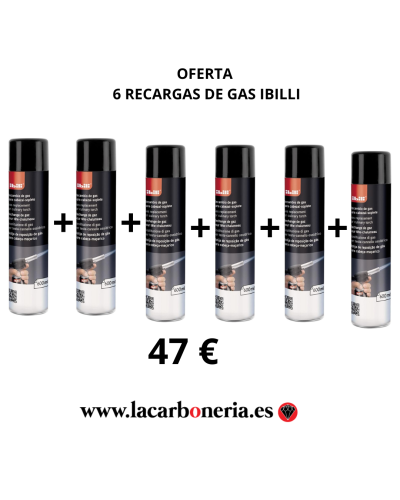 Oferta 6 recarga de gas Ibili