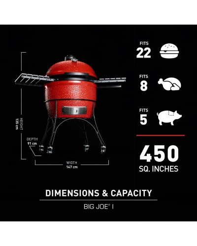 KAMADO JOE BIG JOE I CON CARRO + CURSO GRATIS