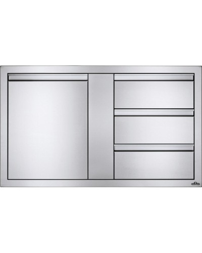 Puerta Individual Grande y Triple Cajón de 42" X 24" Triple cajón
