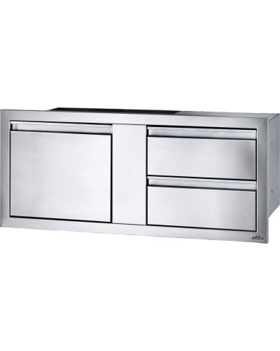 Combinación de Puerta Individual y Doble Cajón de 42" x 16"
