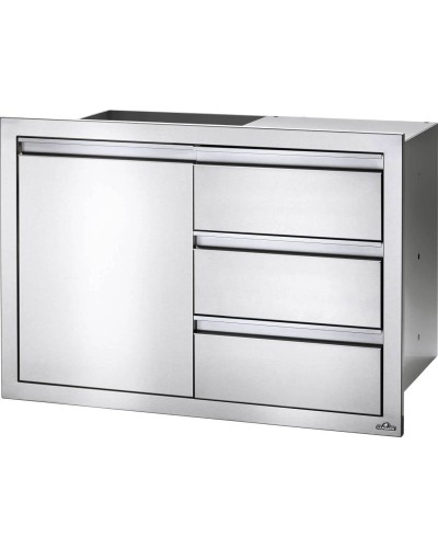 Combinación de Puerta Individual y Triple Cajón de 36" X 24" y un triple cajón