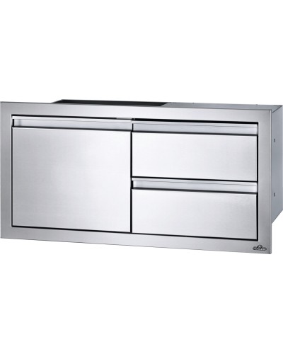 Combinación de Puerta Individual y Doble Cajón de 36" x 16"