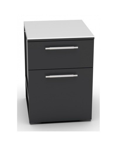 MÓDULO CT 60 CAJONES Y  PAPELERA TIRADOR DE MADERA