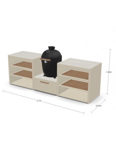 ISLA ALTEA MODULA BLANCO PERLA PARA KAMADO