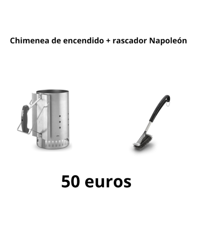OFERTA ACCESORIOS 1 CEPILLO + 1 CHIMENEA DE ENCENDIDO WEBER POR 50€