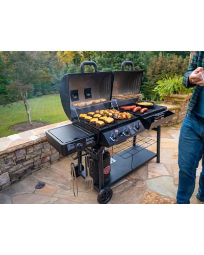 Barbacoa Duo CharGriller Gas-Carbon dos en uno+ CARBON