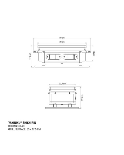 Parrilla Japonesa de Mesa YAKINIKU® Shichirin Rectangular – Konro & Yakitori
