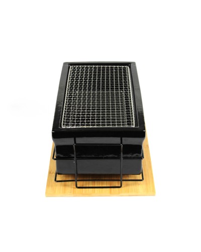 Parrilla Japonesa de Mesa YAKINIKU® MEDIUM Shichirin Rectangular – Black Edition
