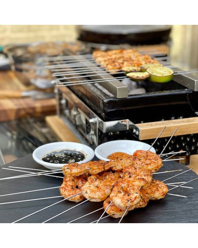 Barras Yakitori YAKINIKU® para Shichirin Rectangular MEDIUM – Pack 2