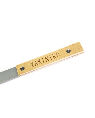 Pinza de Rejilla YAKINIKU® para Shichirin – Acero Inoxidable y Mango de Bambú