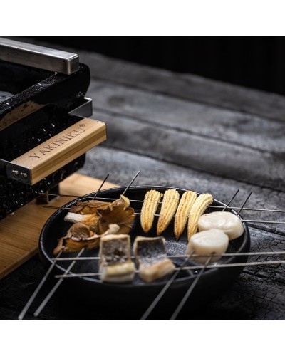 Brochetas Barbacoa YAKINIKU® 1.0 mm Acero Inoxidable – Pack 20 con Estuche