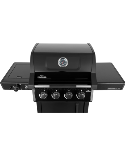 Barbacoa de gas Napoleon Freestyle™ PRO 425 negra con quemador lateral infrarrojo SIZZLE ZONE®