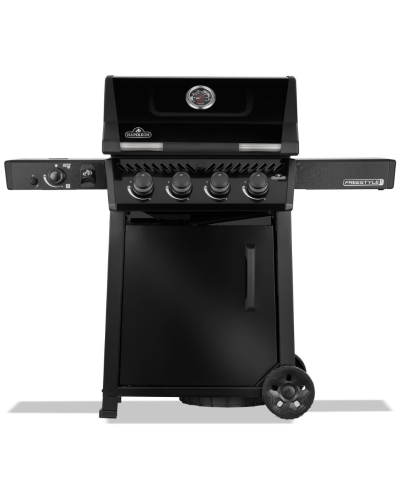 Barbacoa de gas Napoleon Freestyle™ PRO 425 negra con quemador lateral infrarrojo SIZZLE ZONE®