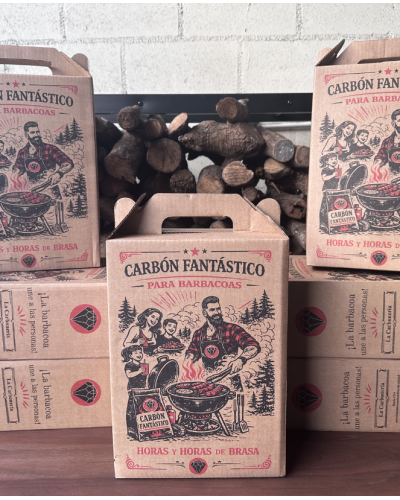 Caja de carbón de marabú 3 kg + 2 iniciadores