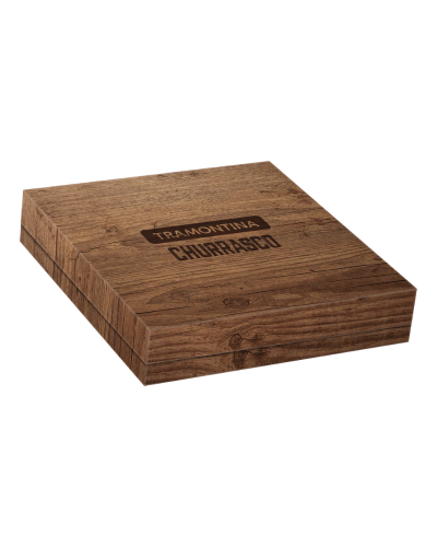 Kit para barbacoa Tramontina 15 piezas Polywood castaño con tabla de corte