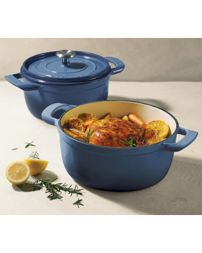 Cocotte de hierro fundido esmaltado azul 26 cm Tramontina