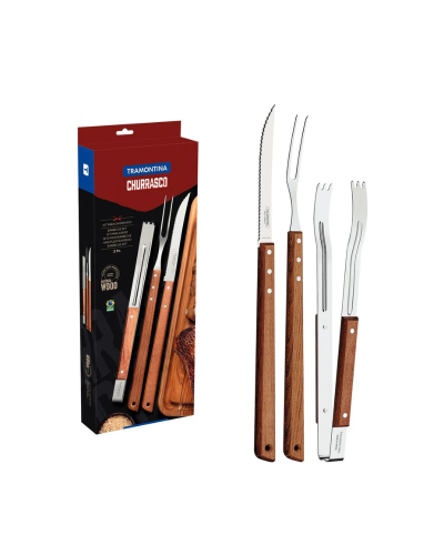 Juego de utensilios para barbacoa 3 piezas Tramontina