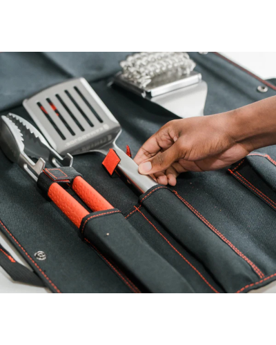 Kit de utensilios para barbacoa Kamado Joe Krafted de acero inoxidable